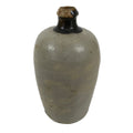 Antique Japanese Ceramic Sake Bottle Kayoi-Tokkuri Gray Brown Plain TS882