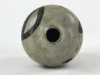 Antique Japanese Ceramic Sake Bottle Kayoi-Tokkuri Gray Hand-Written Kanji TS612