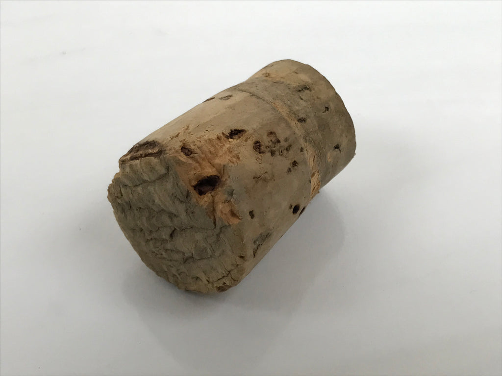 Antique Japanese Ceramic Sake Bottle Kayoi-Tokkuri Gray Kanji Cork Nishio TS861