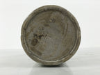 Antique Japanese Ceramic Sake Bottle Kayoi-Tokkuri Gray Kanji Cork Nishio TS861