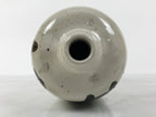 Antique Japanese Ceramic Sake Bottle Kayoi-Tokkuri Gray Kanji Crane Turtle TS863