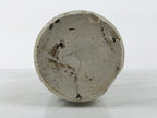 Antique Japanese Ceramic Sake Bottle Kayoi-Tokkuri Gray Kanji Crane Turtle TS863