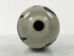 Antique Japanese Ceramic Sake Bottle Kayoi-Tokkuri Gray Kanji Iwakura TS856