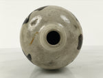 Antique Japanese Ceramic Sake Bottle Kayoi-Tokkuri Gray Kanji Kiyosu TS857