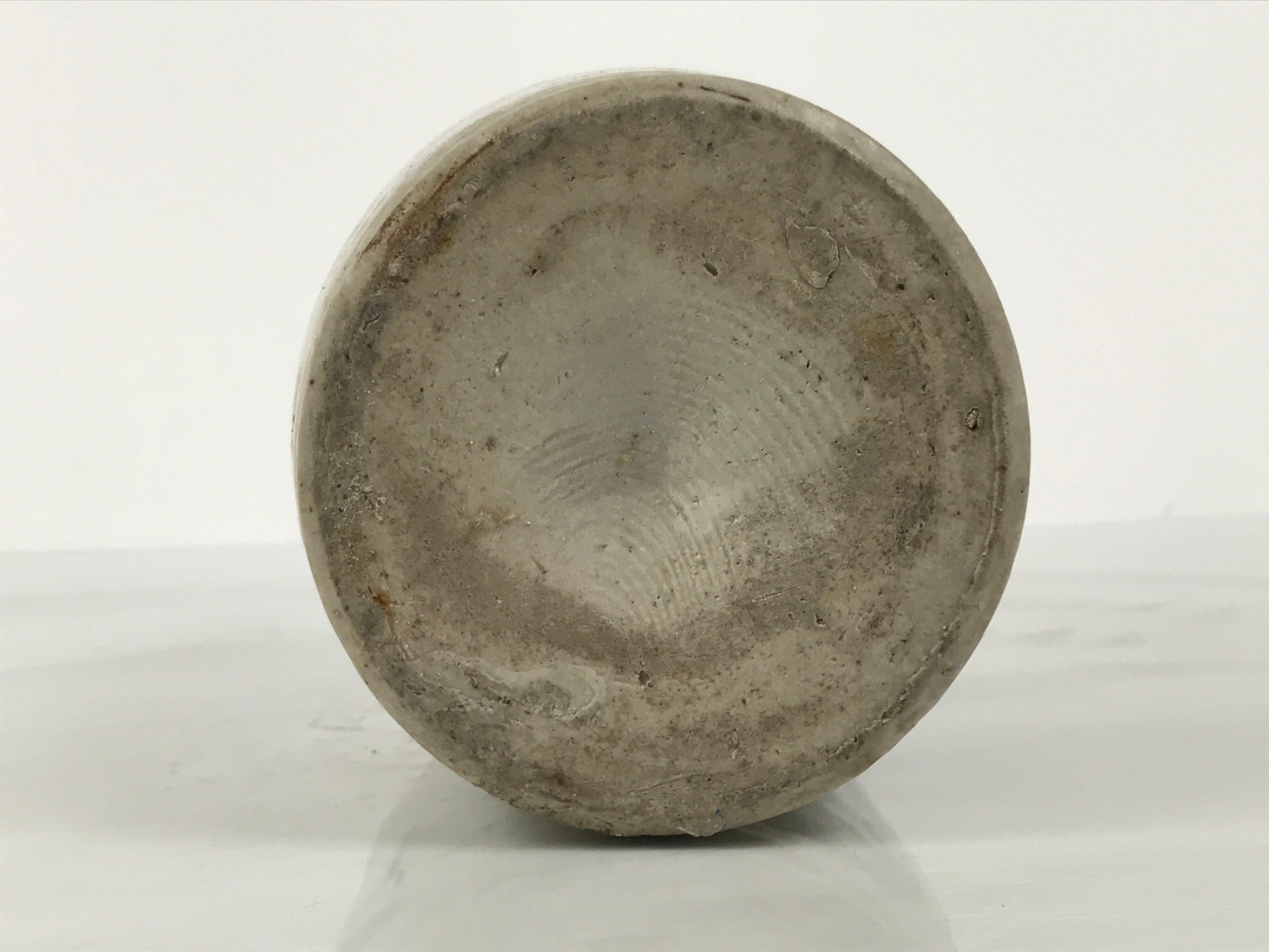 Antique Japanese Ceramic Sake Bottle Kayoi-Tokkuri Gray Kanji Kiyosu TS857