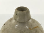 Antique Japanese Ceramic Sake Bottle Kayoi-Tokkuri Gray Kanji Kiyosu TS857