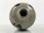 Antique Japanese Ceramic Sake Bottle Kayoi-Tokkuri Gray Kanji Matsumoto TS849