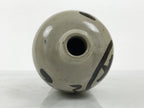 Antique Japanese Ceramic Sake Bottle Kayoi-Tokkuri Gray Kanji Mikata-cho TS859