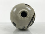 Antique Japanese Ceramic Sake Bottle Kayoi-Tokkuri Gray Kanji Mikata-cho TS859