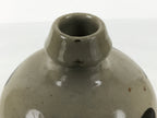 Antique Japanese Ceramic Sake Bottle Kayoi-Tokkuri Gray Kanji Mikata-cho TS859