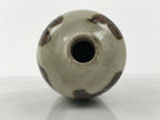 Antique Japanese Ceramic Sake Bottle Kayoi-Tokkuri Gray Kanji Nagara TS853