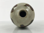 Antique Japanese Ceramic Sake Bottle Kayoi-Tokkuri Gray Kanji Nagara TS853