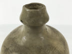 Antique Japanese Ceramic Sake Bottle Kayoi-Tokkuri Gray Kanji Nakahata Lid TS866