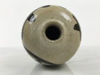 Antique Japanese Ceramic Sake Bottle Kayoi-Tokkuri Gray Kanji Nakamura TS864