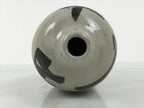 Antique Japanese Ceramic Sake Bottle Kayoi-Tokkuri Gray Kanji Omuraya TS854
