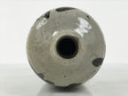 Antique Japanese Ceramic Sake Bottle Kayoi-Tokkuri Gray Kanji Sanoya TS860