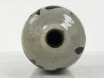 Antique Japanese Ceramic Sake Bottle Kayoi-Tokkuri Gray Kanji Sanoya TS860