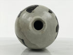 Antique Japanese Ceramic Sake Bottle Kayoi-Tokkuri Gray Kanji Shirakiya TS858