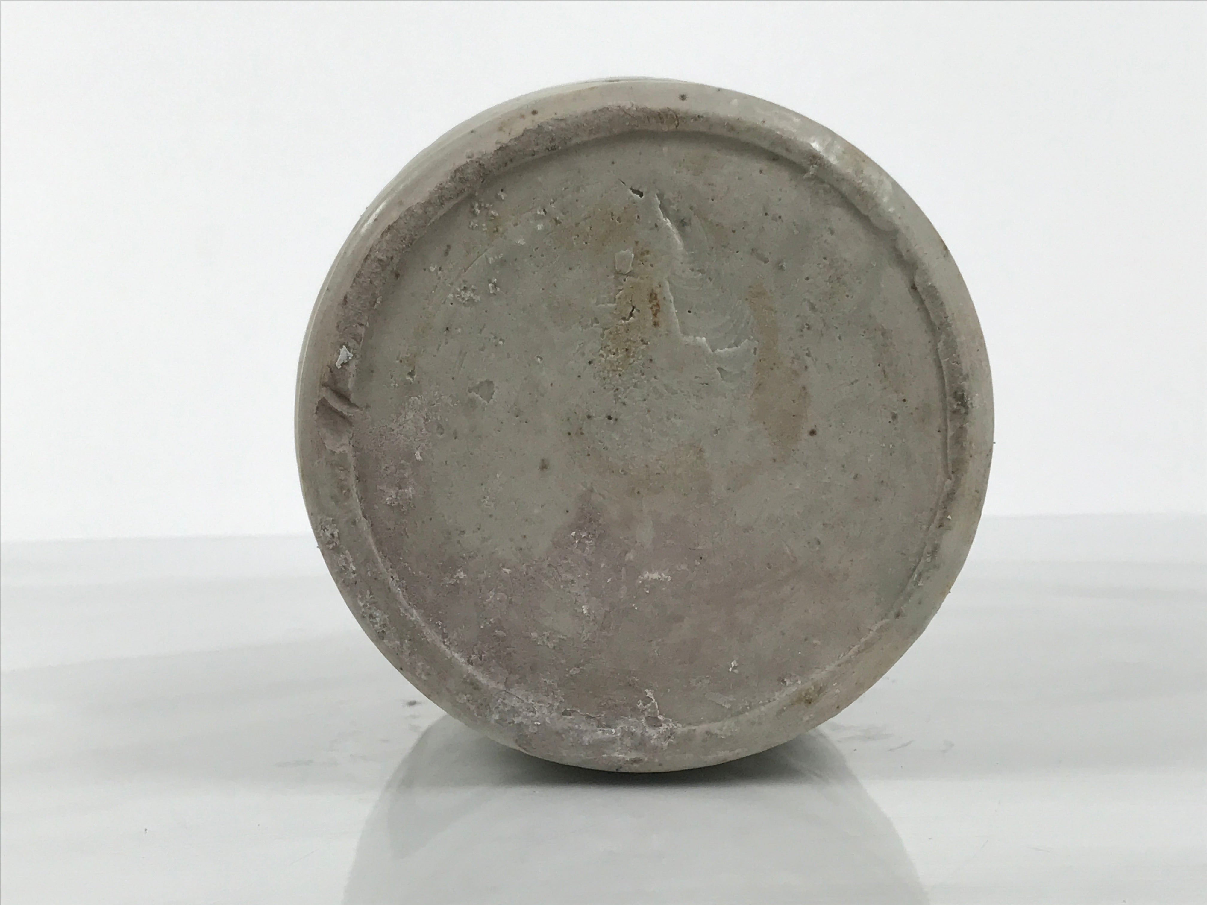 Antique Japanese Ceramic Sake Bottle Kayoi-Tokkuri Gray Kanji Yamaichi TS855