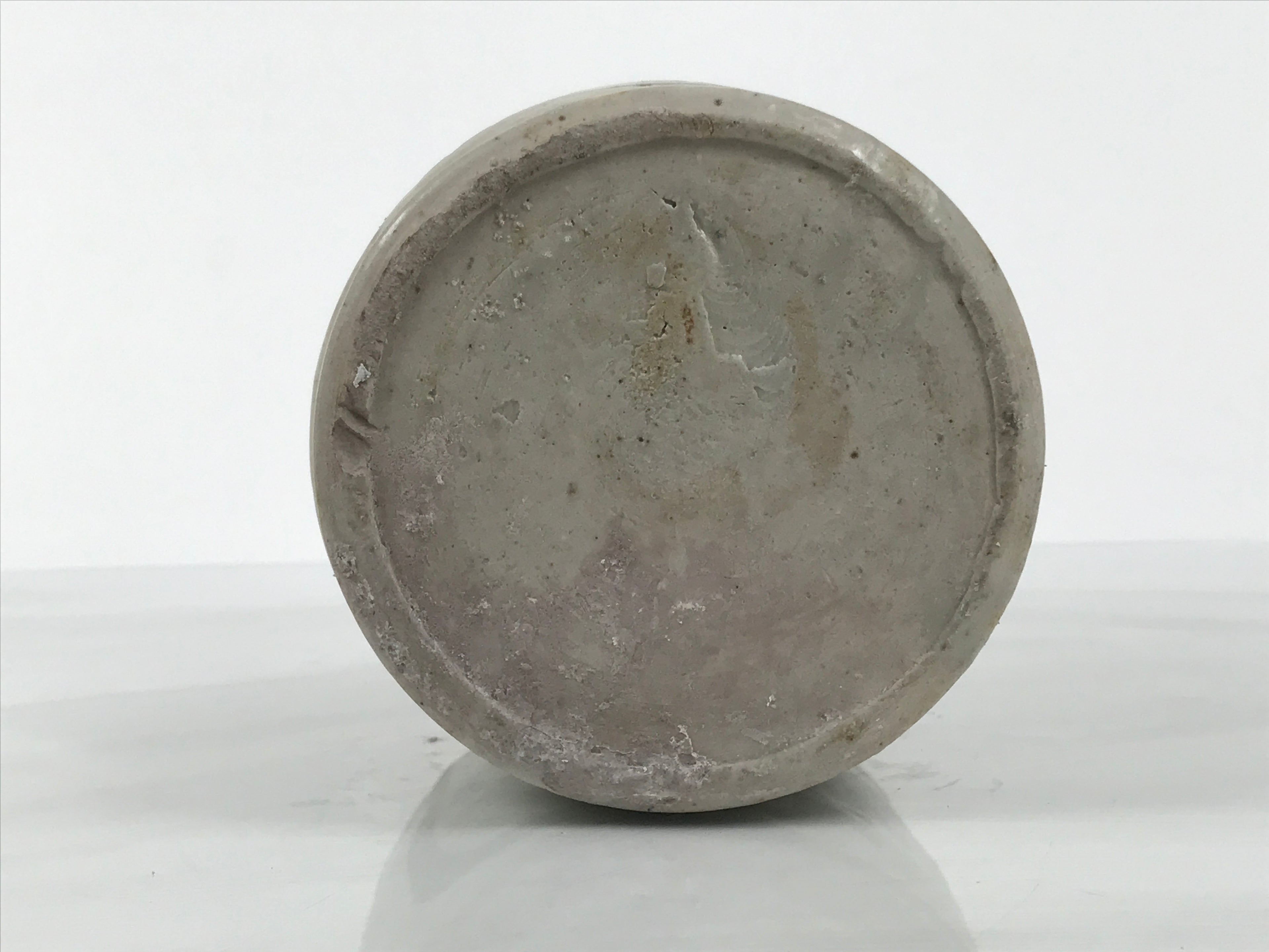 Antique Japanese Ceramic Sake Bottle Kayoi-Tokkuri Gray Kanji Yamaichi TS855