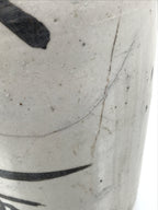 Antique Japanese Ceramic Sake Bottle Kayoi-Tokkuri Gray Kanji Yamaichi TS855