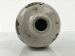 Antique Japanese Ceramic Sake Bottle Kayoi-Tokkuri Gray Kanji Yamatoku TS851