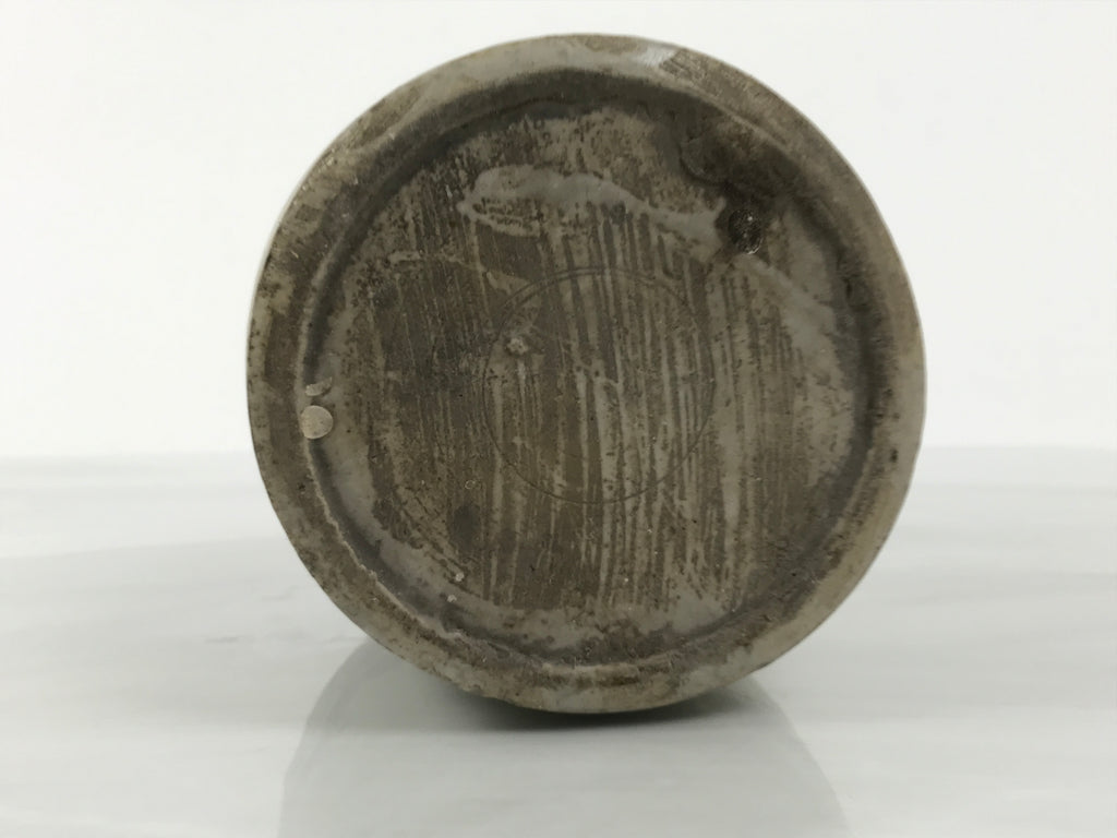 Antique Japanese Ceramic Sake Bottle Kayoi-Tokkuri Gray Kanji Yamatoku TS851