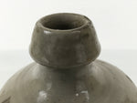 Antique Japanese Ceramic Sake Bottle Kayoi-Tokkuri Gray Kanji Yamatoku TS851