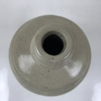 Antique Japanese Ceramic Sake Bottle Kayoi-Tokkuri Gray Plain Indentation TS804