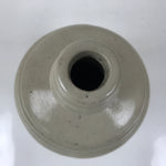 Antique Japanese Ceramic Sake Bottle Kayoi-Tokkuri Gray Plain Indentation TS804