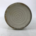 Antique Japanese Ceramic Sake Bottle Kayoi-Tokkuri Gray Plain Indentation TS804