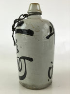 Antique Japanese Ceramic Sake Bottle Kayoi-Tokkuri Hand-Written Kanji TS498