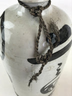 Antique Japanese Ceramic Sake Bottle Kayoi-Tokkuri Hand-Written Kanji TS498