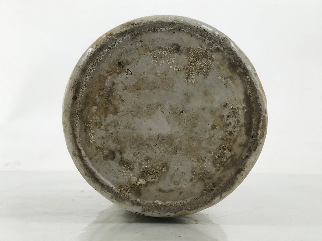 Antique Japanese Ceramic Sake Bottle Kayoi-Tokkuri Mino Gray Brown Black TS785