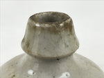 Antique Japanese Ceramic Sake Bottle Kayoi-Tokkuri Mino Gray Brown Black TS785