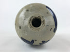 Antique Japanese Ceramic Sake Bottle Kayoi-Tokkuri White Blue Kanji TS614