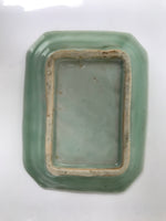 Antique Japanese Ceramic Small Plate Kozara Pottery Celadon Ho-Oh Green Y252