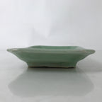 Antique Japanese Ceramic Small Plate Kozara Pottery Celadon Ho-Oh Green Y252