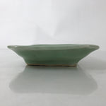 Antique Japanese Ceramic Small Plate Kozara Pottery Celadon Ho-Oh Green Y252