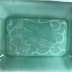 Antique Japanese Ceramic Small Plate Kozara Pottery Celadon Ho-Oh Green Y252