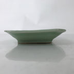 Antique Japanese Ceramic Small Plate Kozara Pottery Celadon Ho-Oh Green Y253