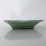 Antique Japanese Ceramic Small Plate Kozara Pottery Celadon Ho-Oh Green Y253