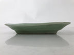 Antique Japanese Ceramic Small Plate Kozara Pottery Celadon Ho-Oh Green Y254