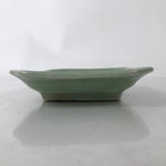 Antique Japanese Ceramic Small Plate Kozara Pottery Celadon Ho-Oh Green Y254