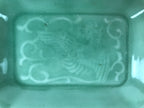 Antique Japanese Ceramic Small Plate Kozara Pottery Celadon Ho-Oh Green Y254