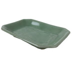 Antique Japanese Ceramic Small Plate Kozara Pottery Celadon Ho-Oh Green Y254