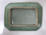 Antique Japanese Ceramic Small Plate Kozara Pottery Celadon Ho-Oh Green Y255