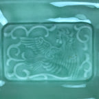 Antique Japanese Ceramic Small Plate Kozara Pottery Celadon Ho-Oh Green Y255