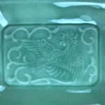 Antique Japanese Ceramic Small Plate Kozara Pottery Celadon Ho-Oh Green Y255