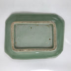 Antique Japanese Ceramic Small Plate Kozara Pottery Celadon Ho-Oh Green Y256